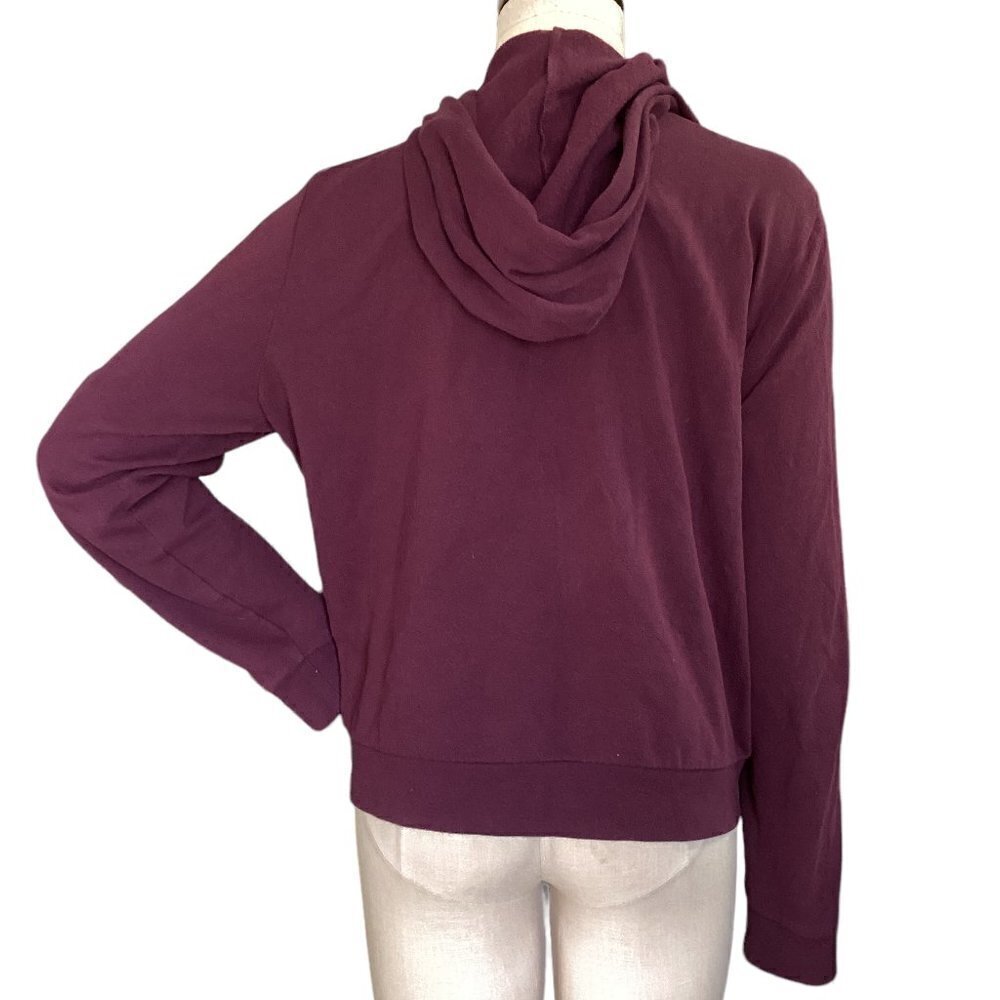 PINK by‎ Victoria's Secret Full Zip Everyday Lounge Hoodie L Burgundy Plum #178J - Picture 7 of 11
